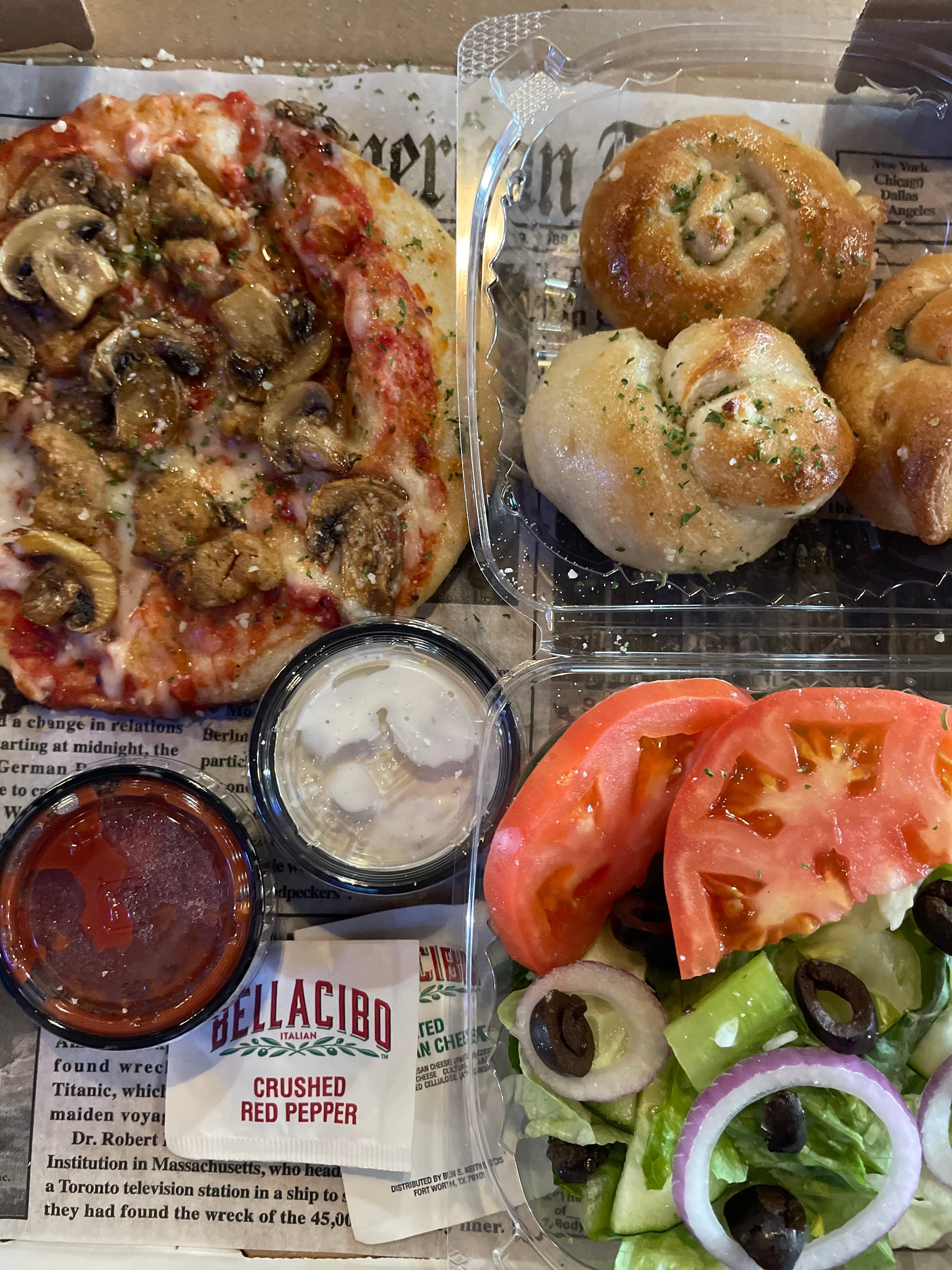 Personal Pizza Box Combo Mesquite St. Pizza And Pasta Company